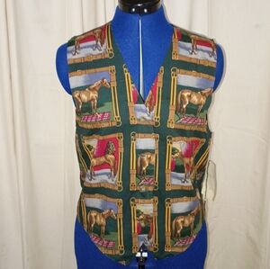 Bushwacker Vintage Equestrian Vest Women's Size Small NWT